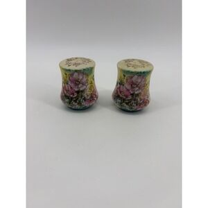 Lefton Salt & Pepper Shakers Unisex OS Cream Heritage Floral Vintage Japan Decor